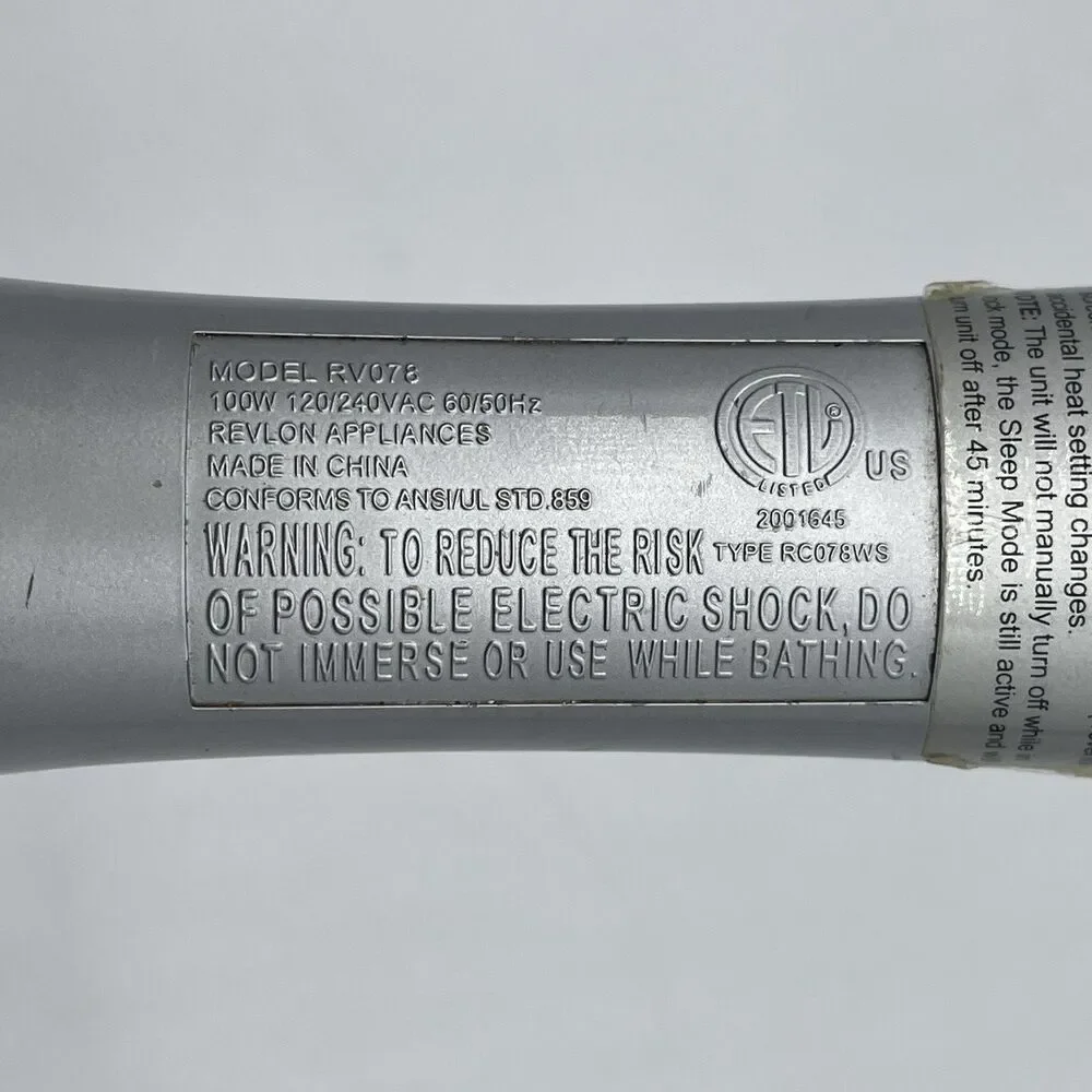 Revlon Model RV 078 Large Barrel Curling Iron Styling Wand 1 1/2